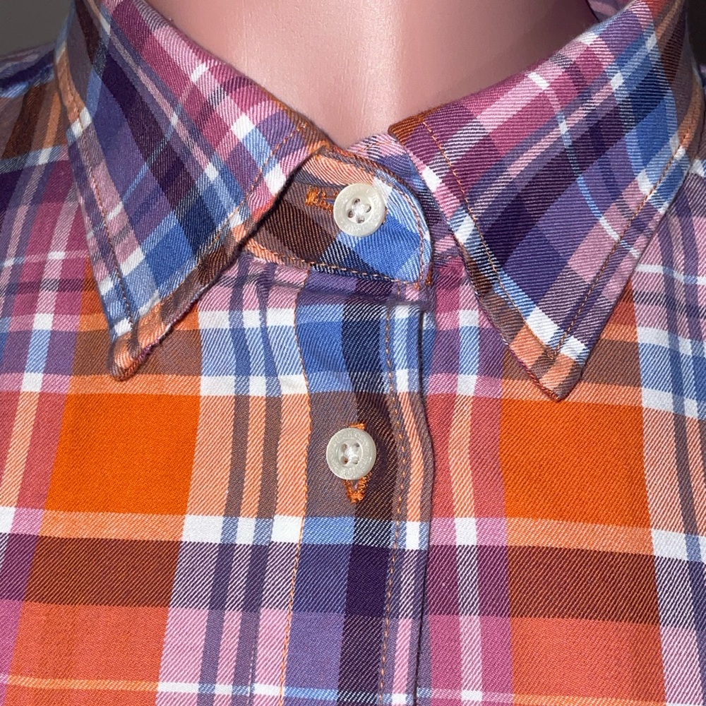 Lauren Ralph Lauren Plaid Cotton Twill Shirt - XL - Picture 4 of 6